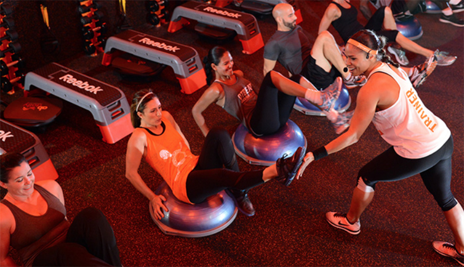 Estratégia Coluna de aula do Orangetheory Studio