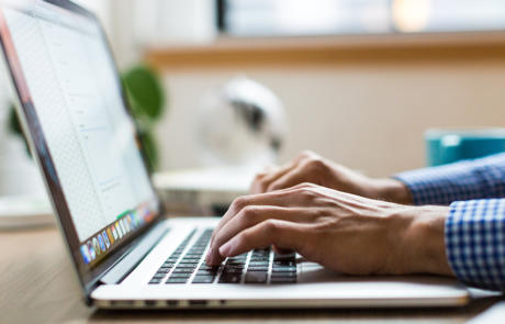 Vendas Marketing Stock Laptop Coluna de dactilografia