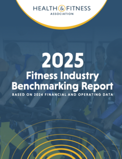 Capa do relatório de avaliação comparativa do sector do fitness da HFA 2025