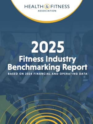 Capa do relatório de avaliação comparativa do sector do fitness da HFA 2025